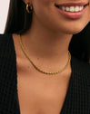 Collar Big Cord Acero Baño Oro
