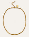 Collar Big Cord Acero Baño Oro