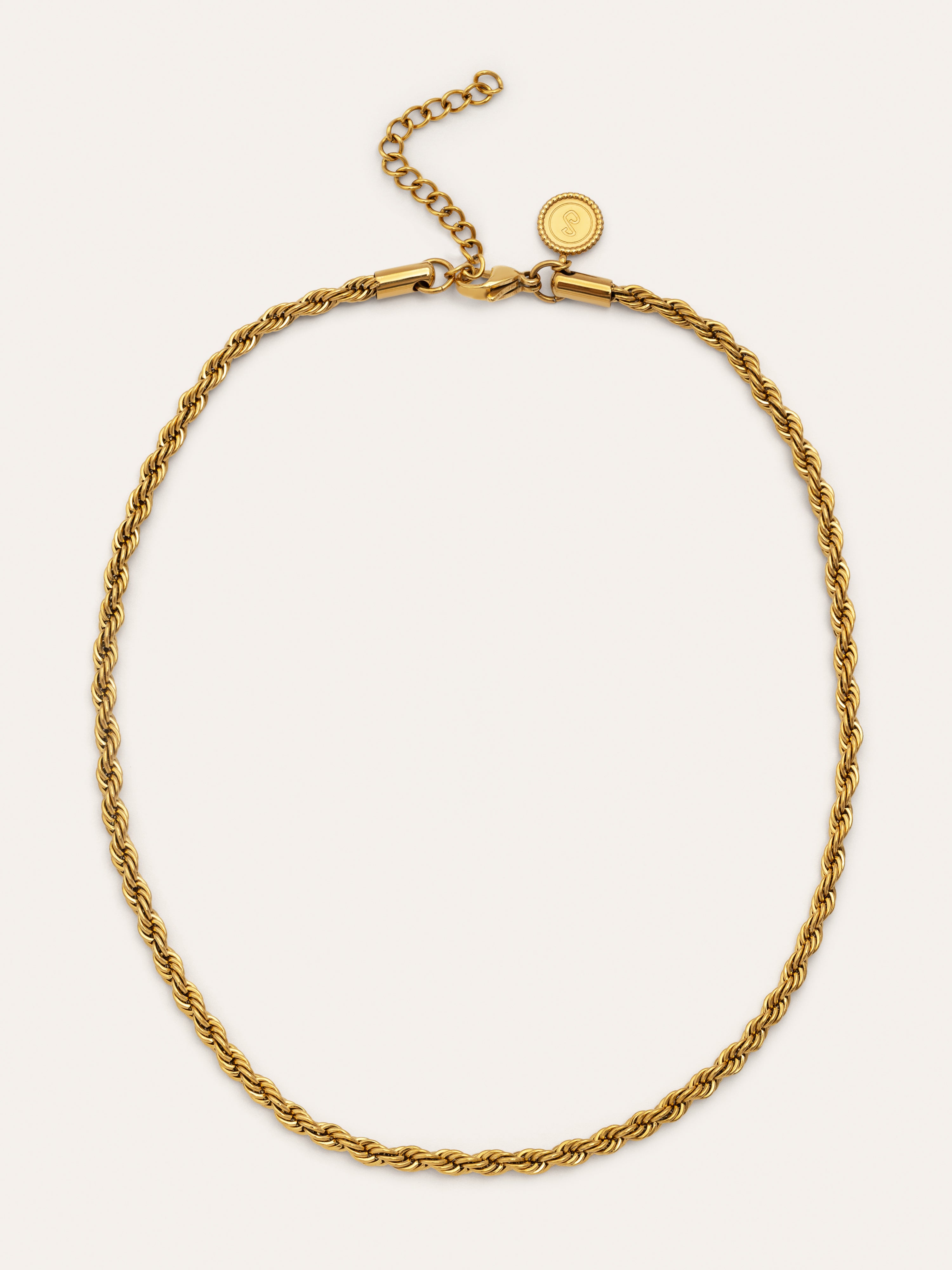 Collar Big Cord Acero Baño Oro