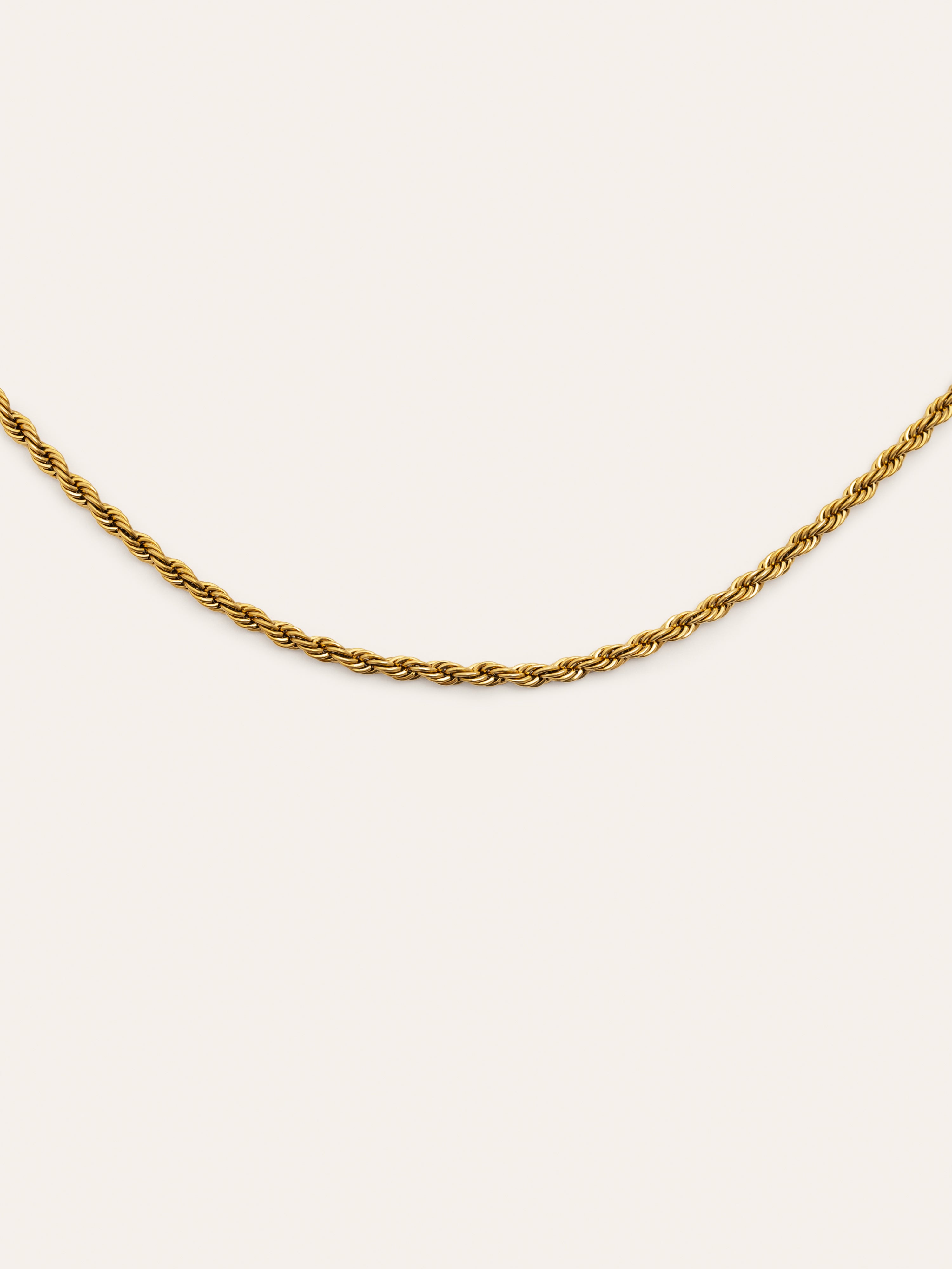 Collar Big Cord Acero Baño Oro