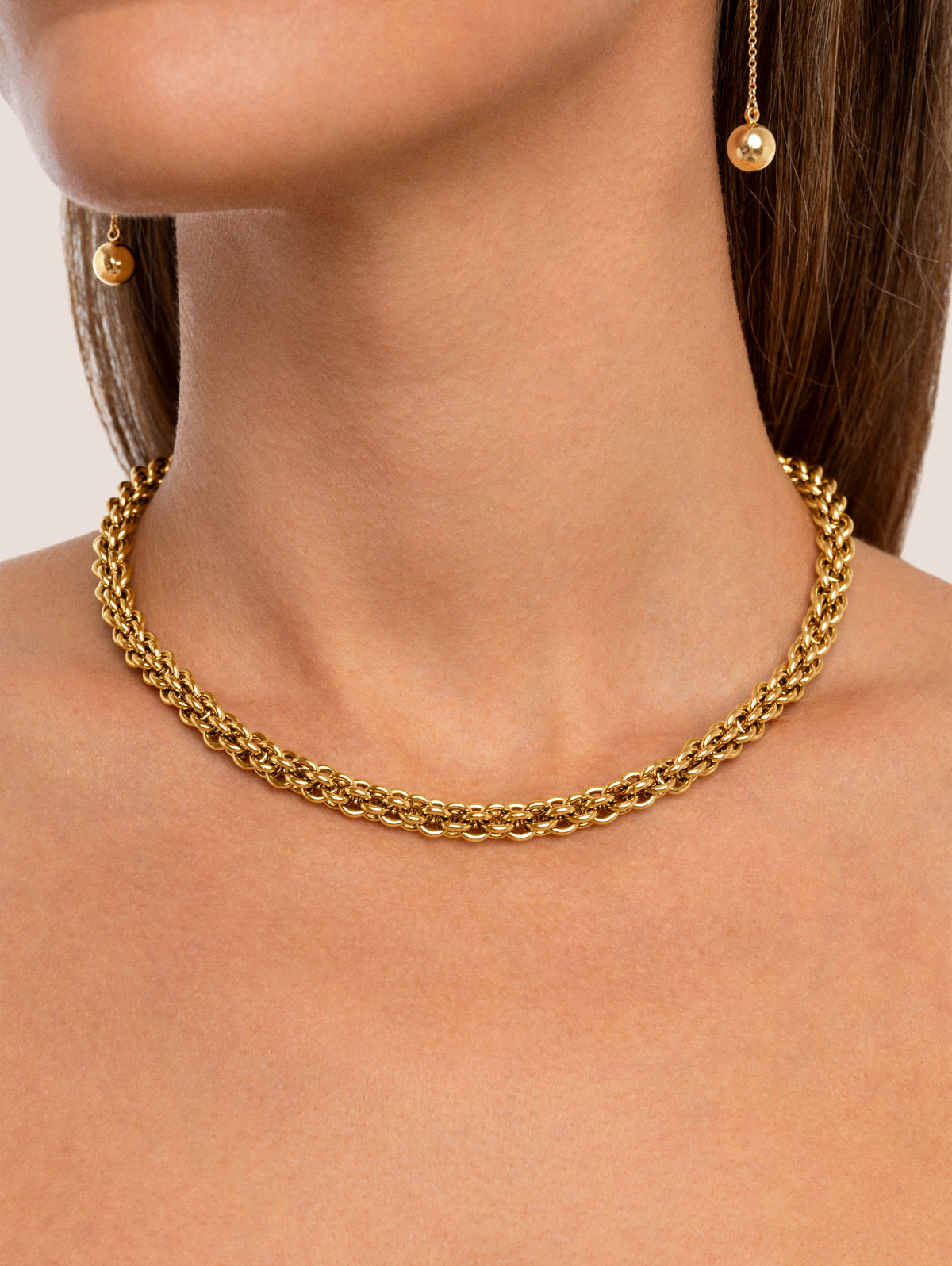 Big Rope Stainless Steel Gold Necklace – SINGULARU