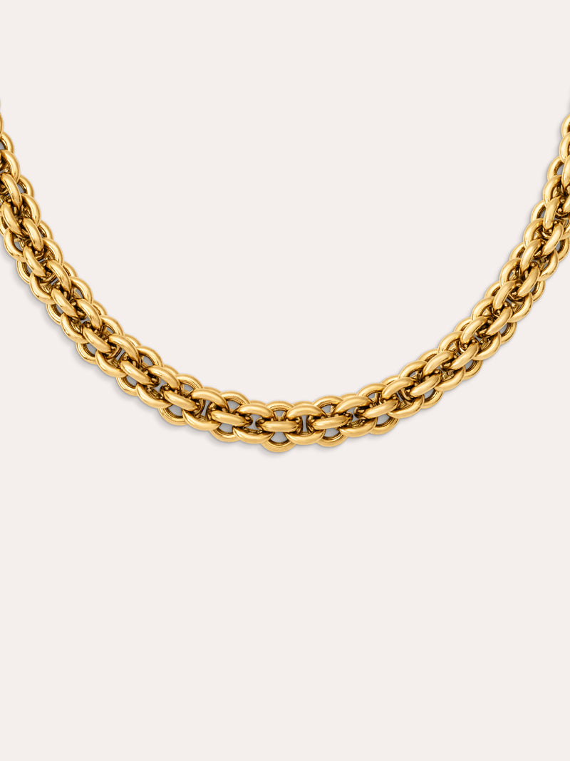 Big Rope Stainless Steel Gold Necklace