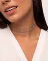 Choker Blue Habana Acero