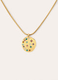 Bling Rainbow Stainless Steel Gold Necklace