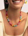 Collar Bloom Stones Acero Baño Oro