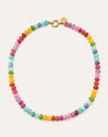 Collar Bloom Stones Acero Baño Oro