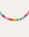 Collar Bloom Stones Acero Baño Oro