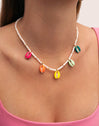 Boho Color Shells Stainless Steel Gold Necklace