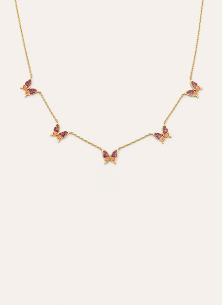 Collar Butterfly Baño Oro