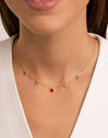 Collar Cascade Colors Baño Oro