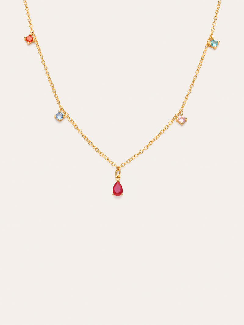 Collar Cascade Colors Baño Oro