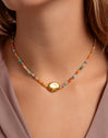 Candy Colors Stainless Steel Gold Necklace