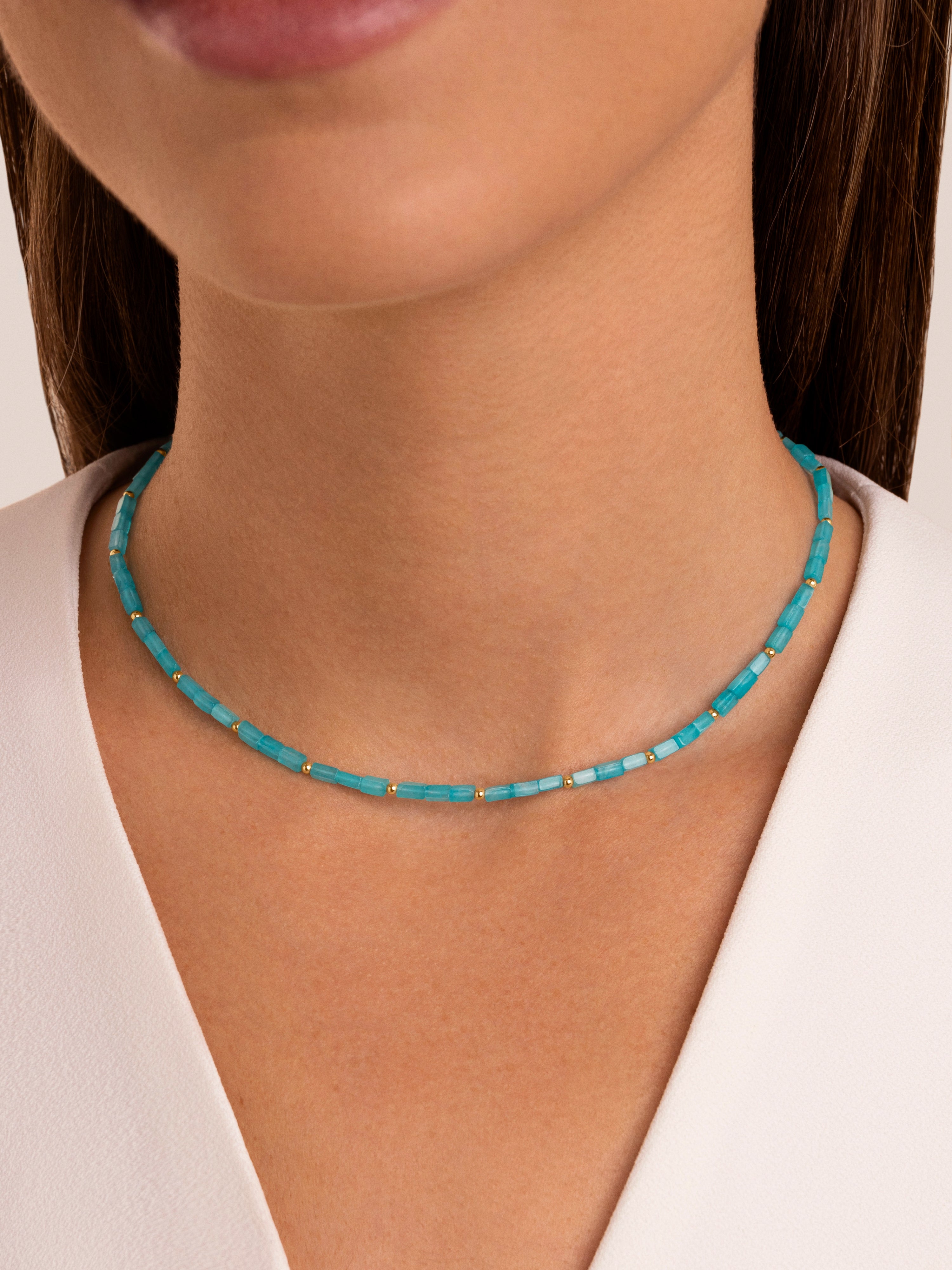 Cala Dots Turquoise Gold Necklace 