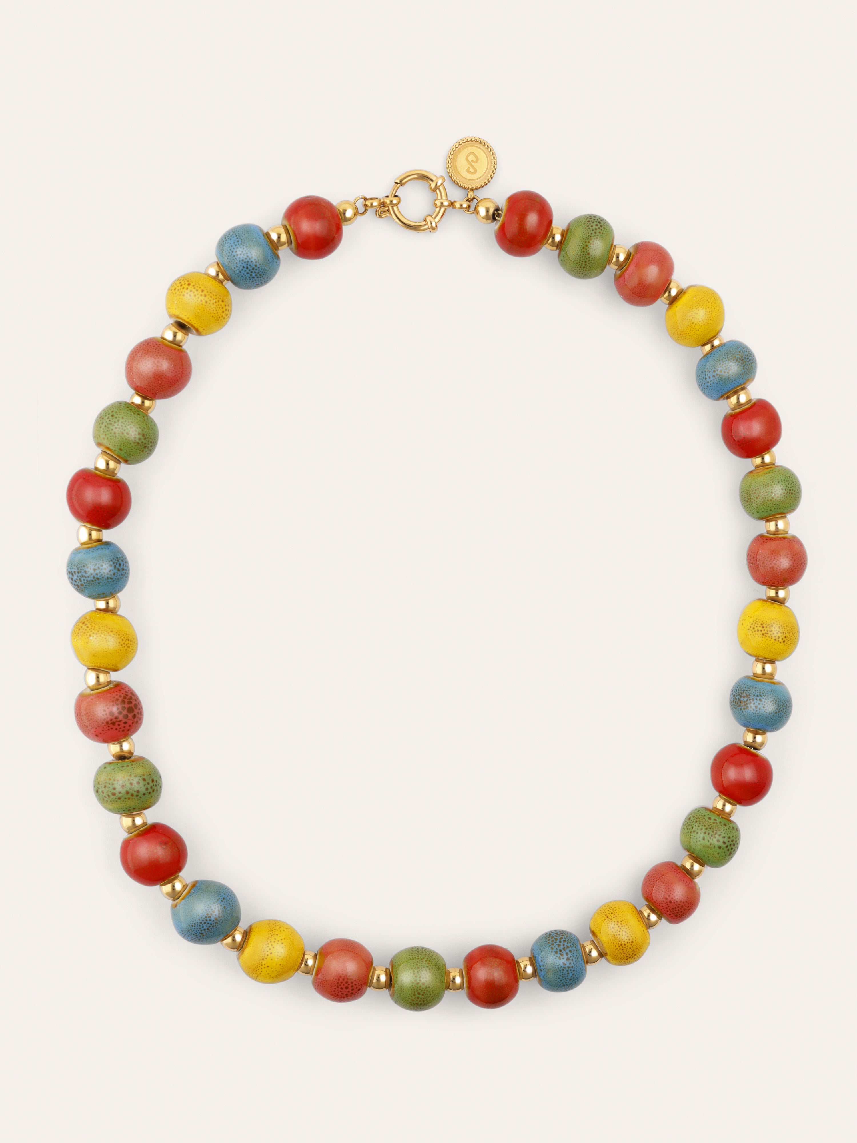 Collar Canela Acero Baño Oro