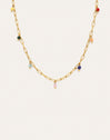 Collar Chic Dancing Stones Acero Baño Oro