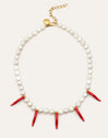 Chilli Pearl Stainless Steel Gold Necklace