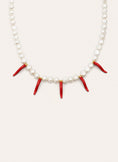 Chilli Pearl Stainless Steel Gold Necklace