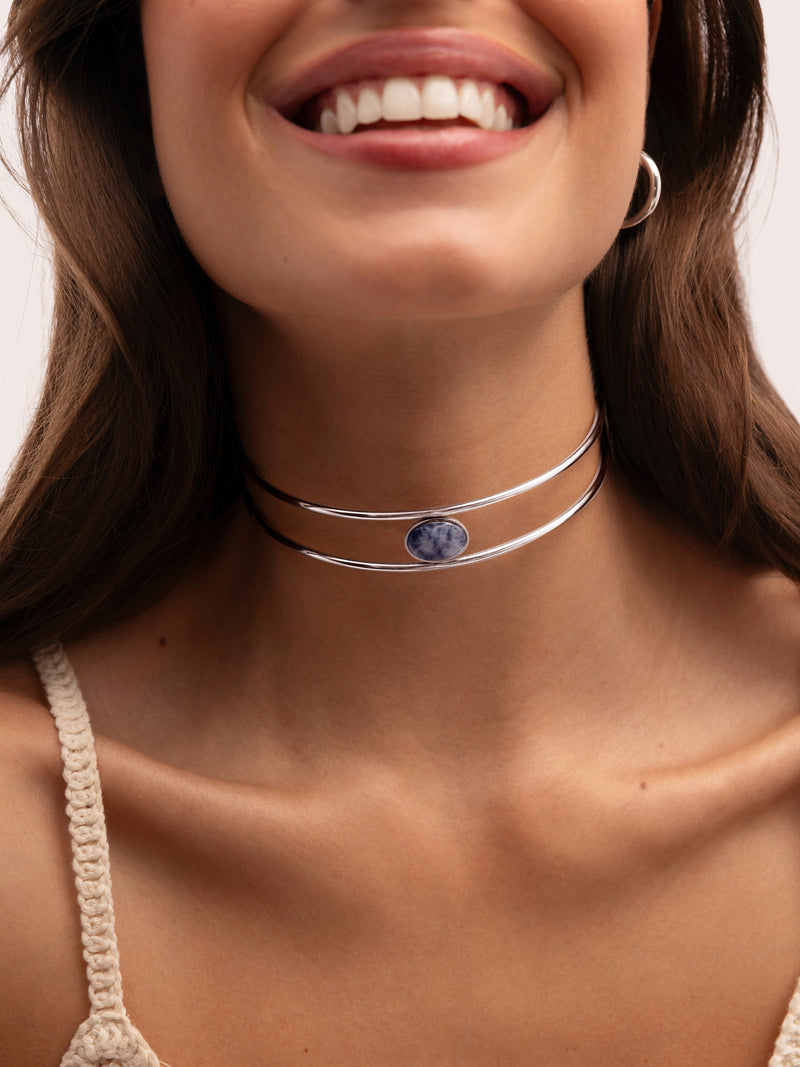 Kyanite Steel Choker