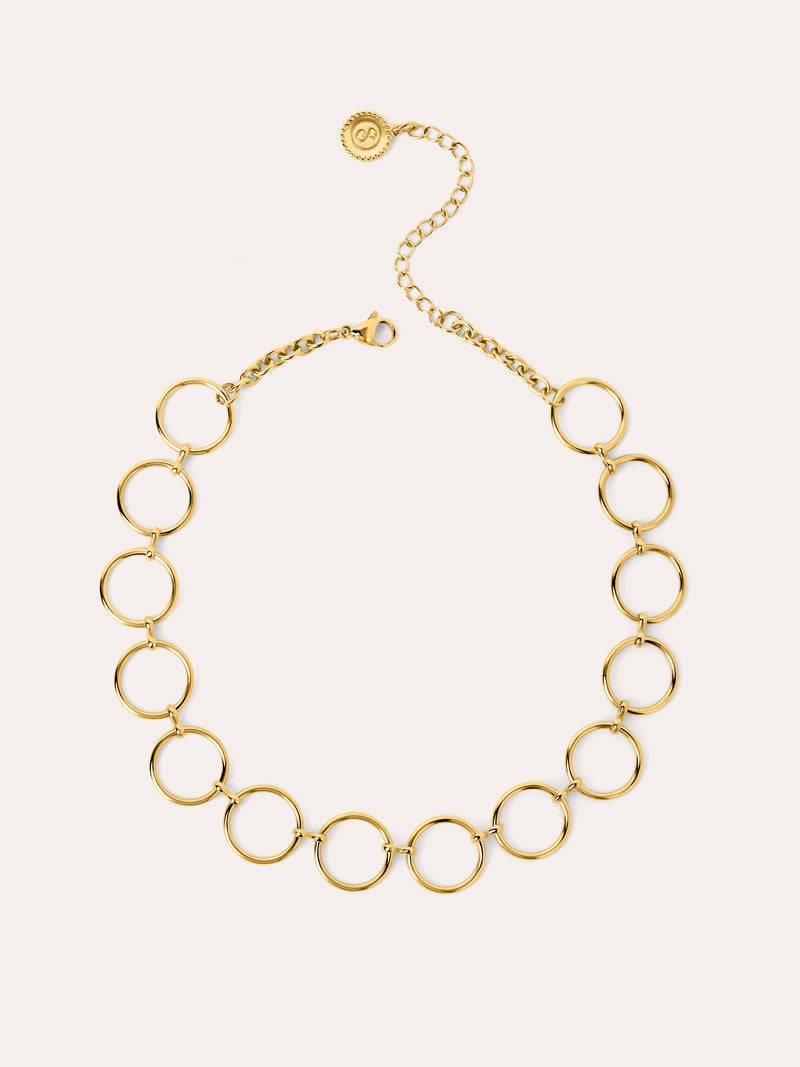 Choker Circles & Circles Acciaio Placcato Oro