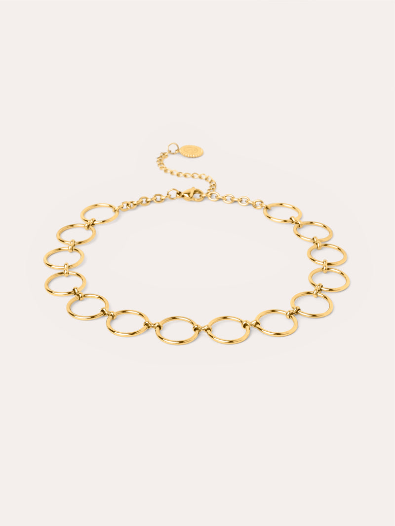 Choker Circles & Circles Acciaio Placcato Oro