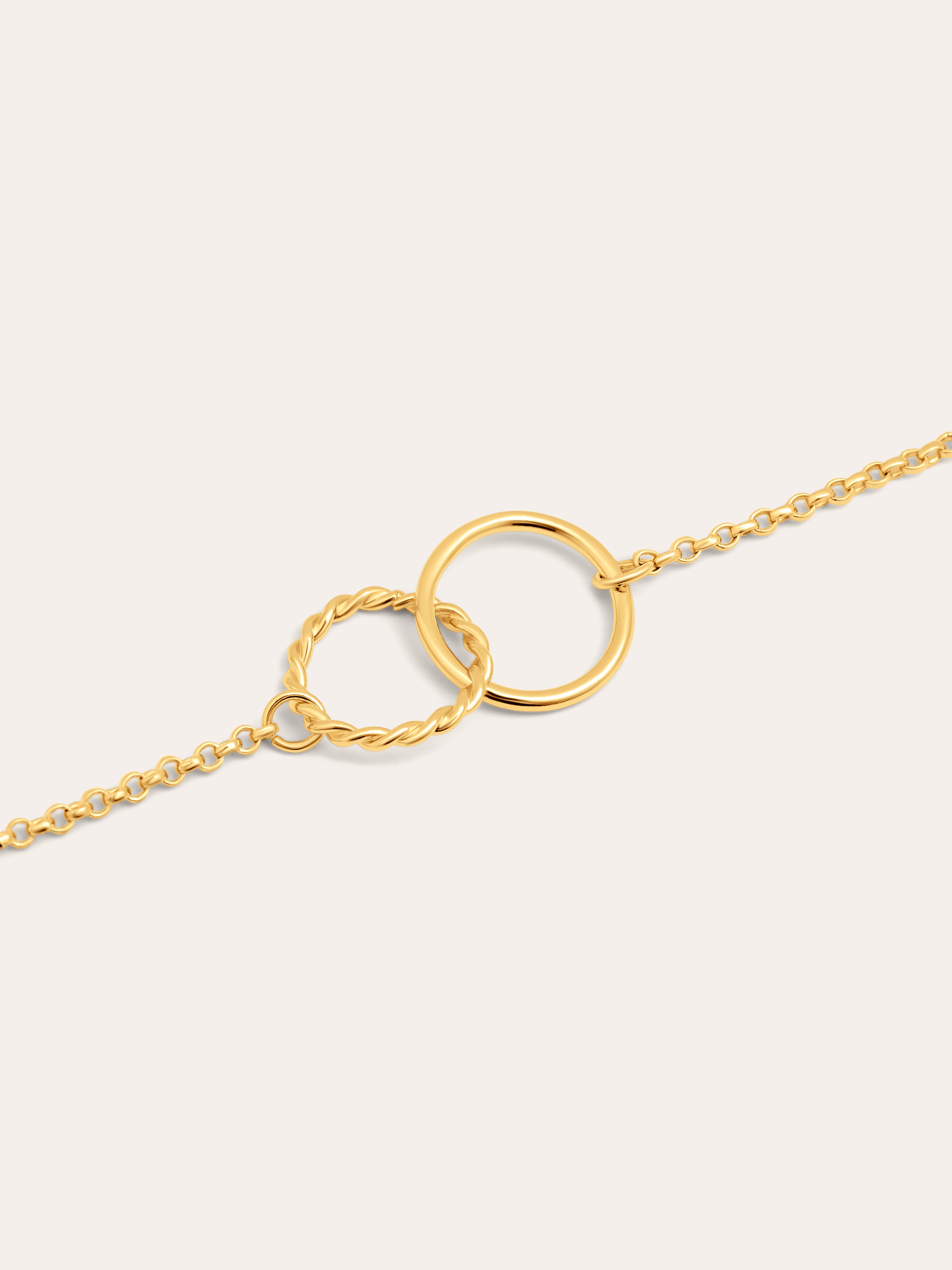 Circles Twist Gold Necklace