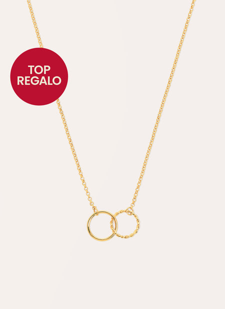 Circles Twist Gold Necklace