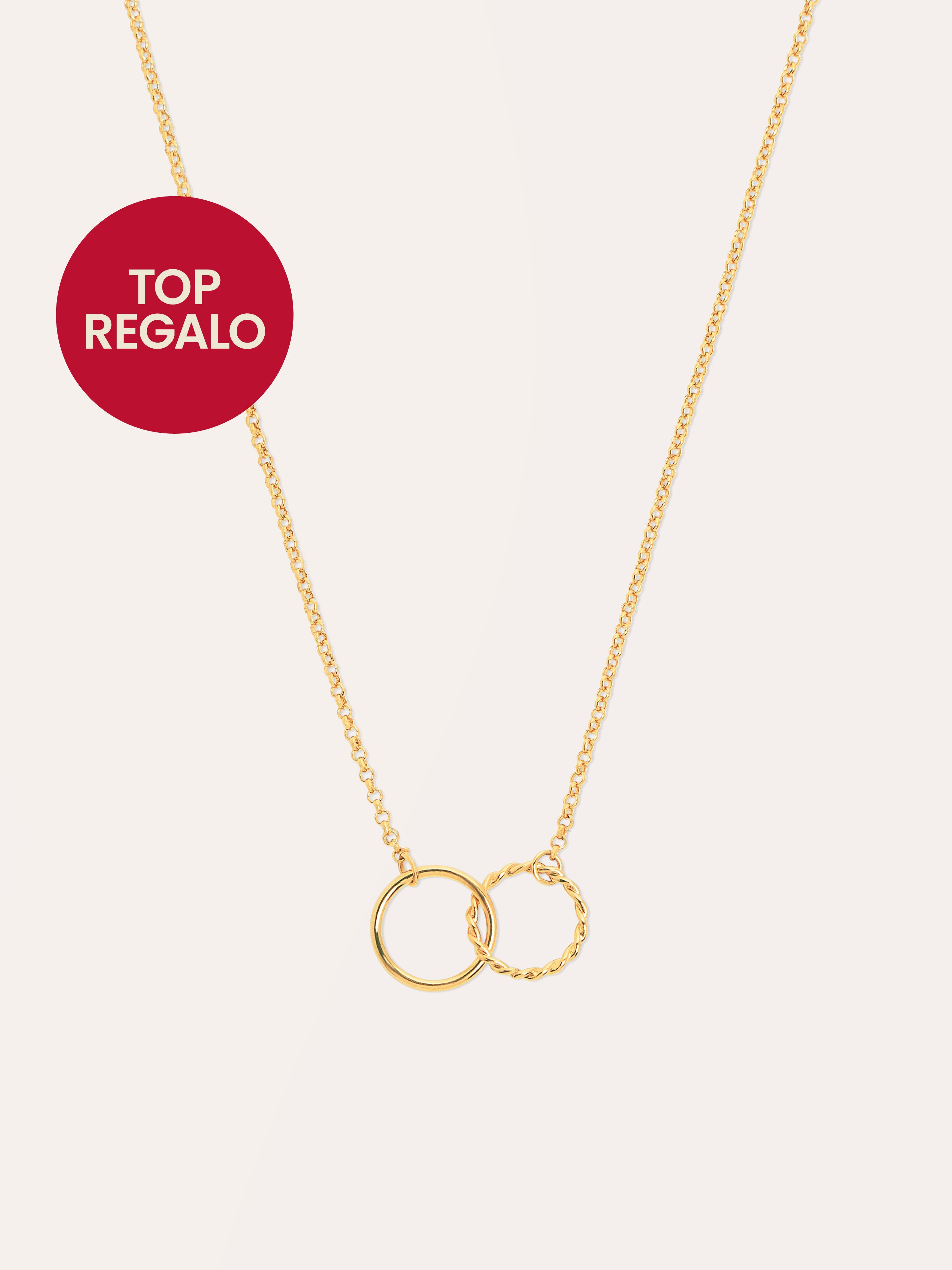 Circles Twist Gold Necklace