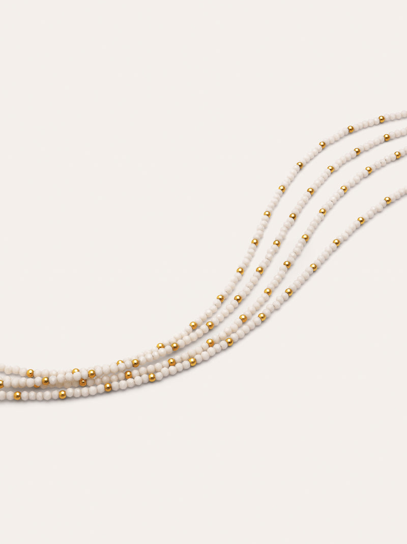 Cleopatra Blanch Steel Necklace, Gold-Plated