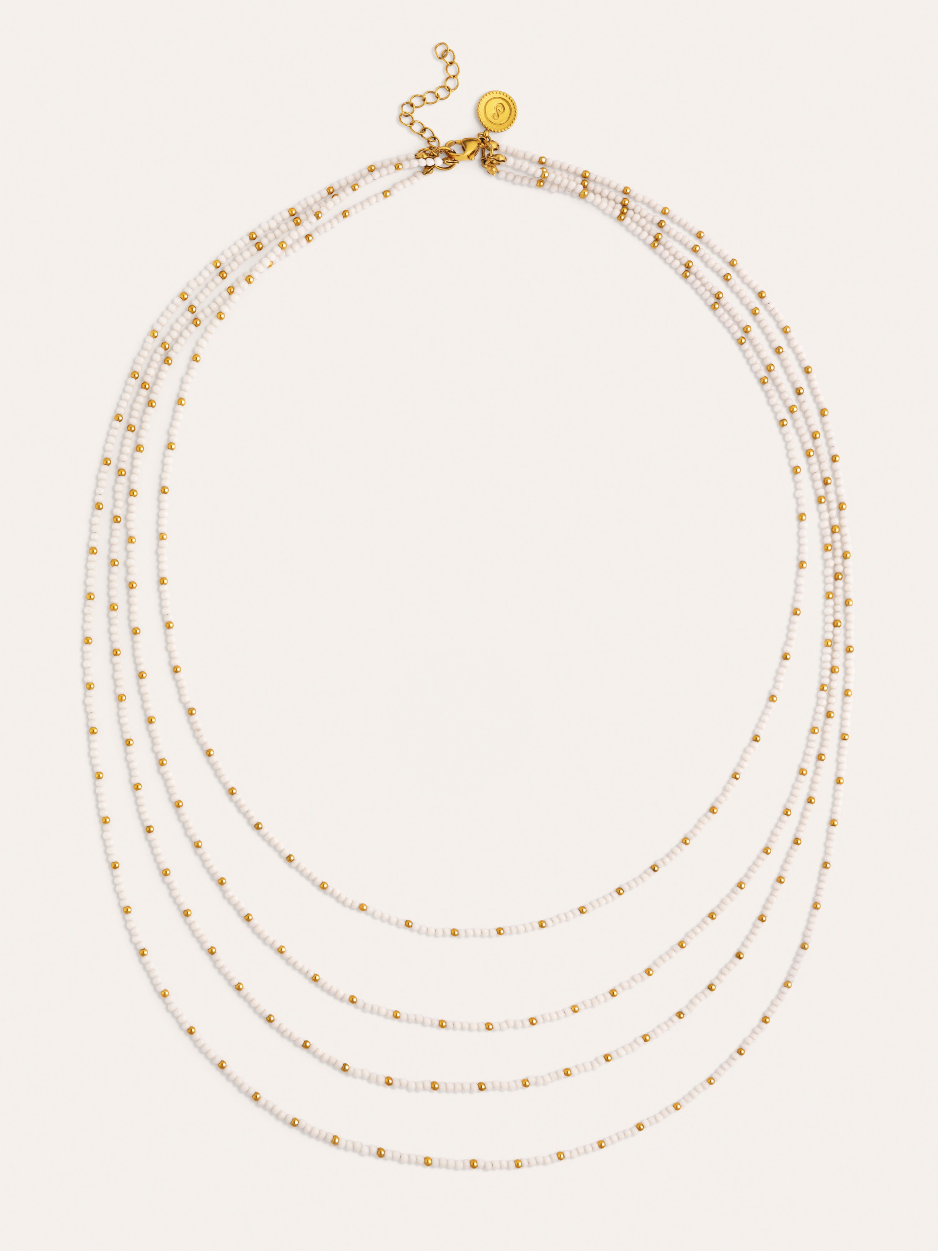 Cleopatra Blanch Steel Necklace, Gold-Plated