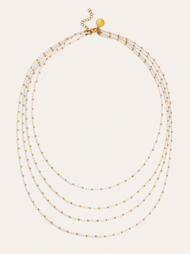 Cleopatra Blanch Steel Necklace, Gold-Plated