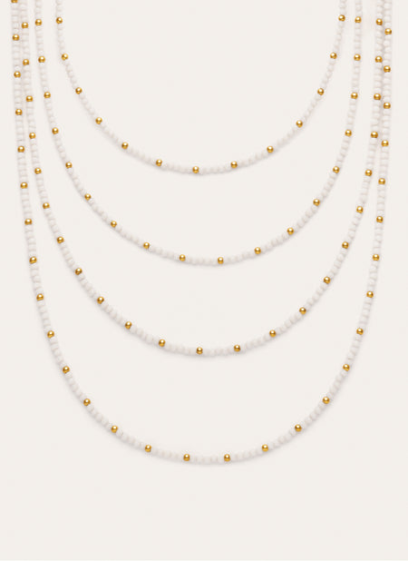 Cleopatra Blanch Steel Necklace, Gold-Plated