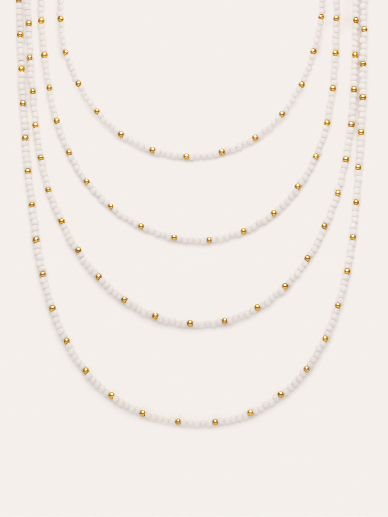 Cleopatra Blanch Steel Necklace, Gold-Plated