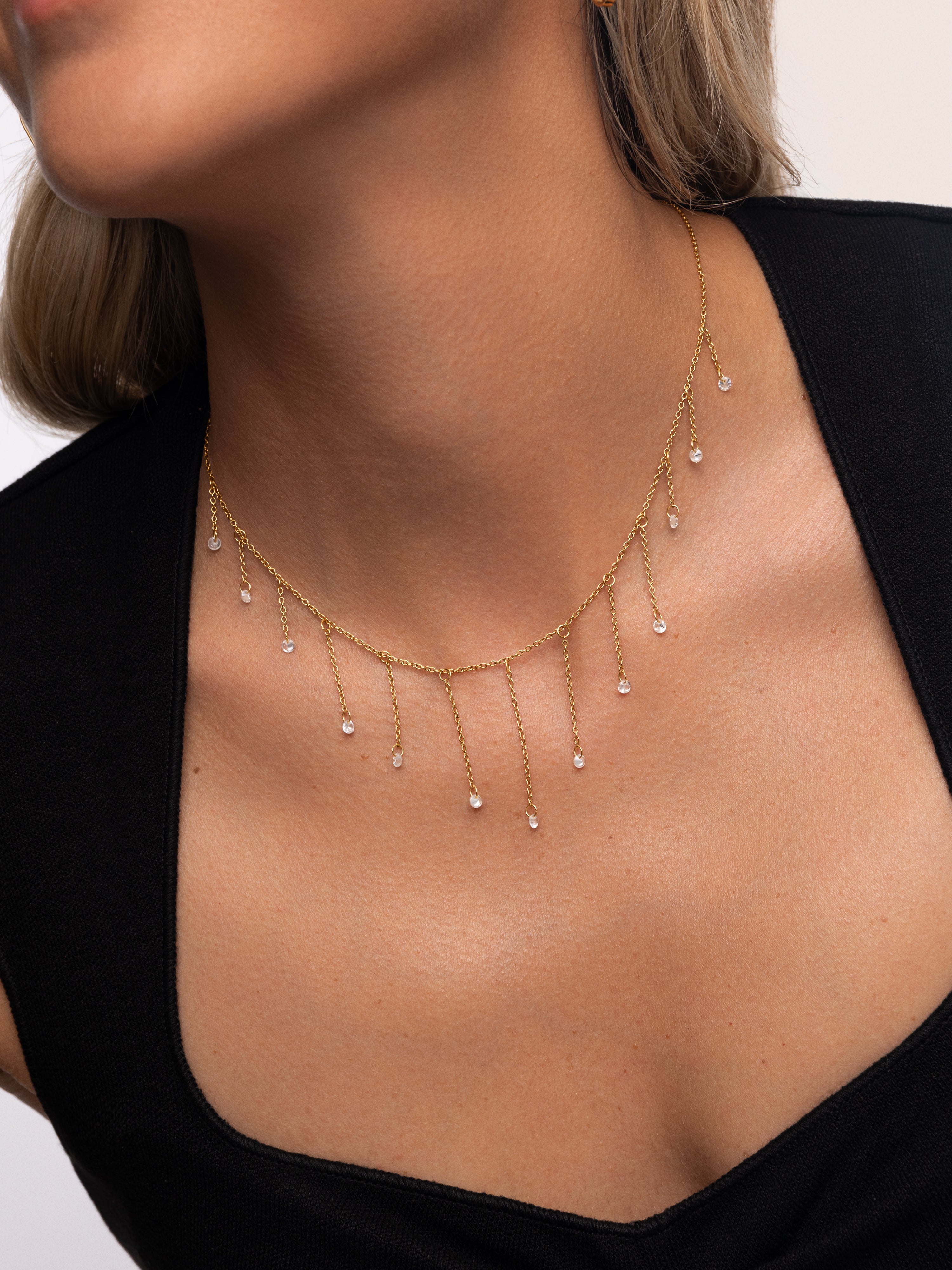 Clea Stainless Steel Gold Necklace