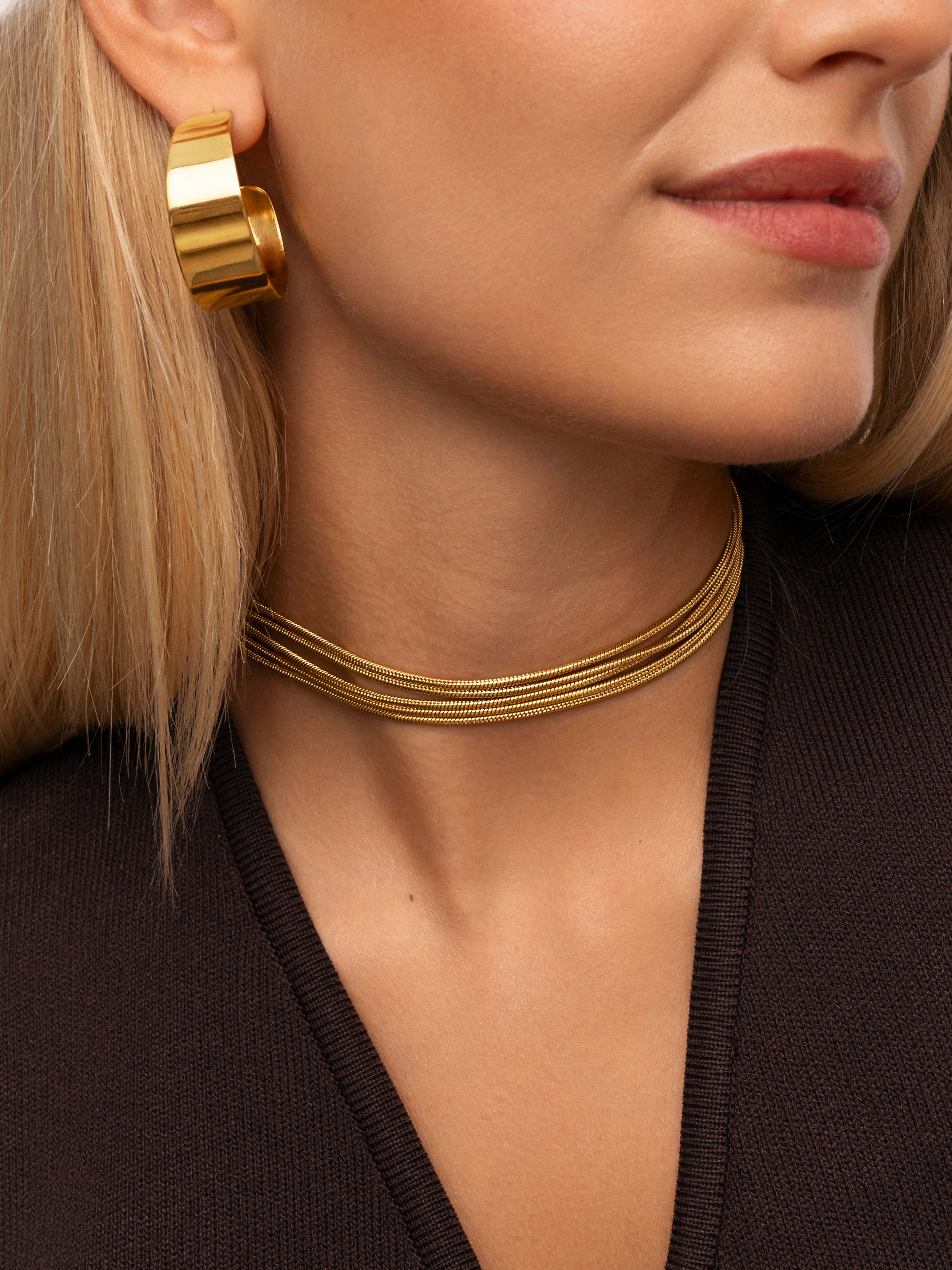 Cleopatra Stainless Steel Gold Choker