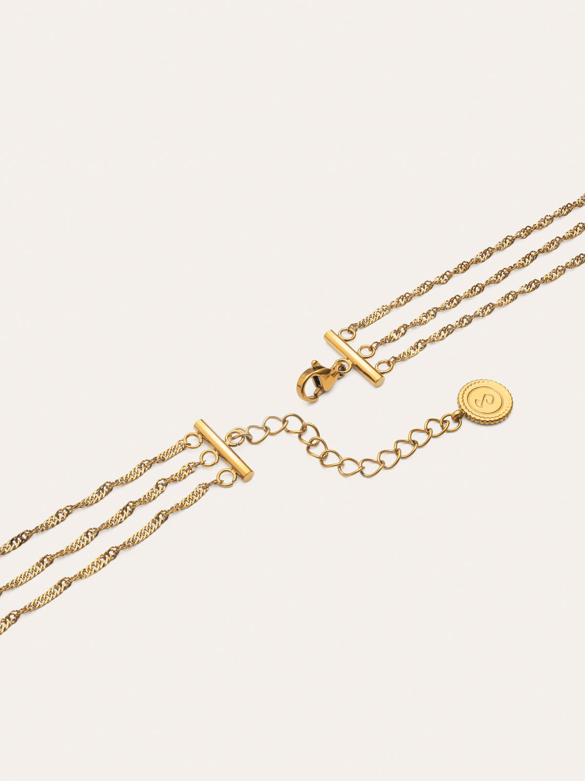 Imagen detalle de Collar Cleopatra Mini Twist Acero Baño Oro