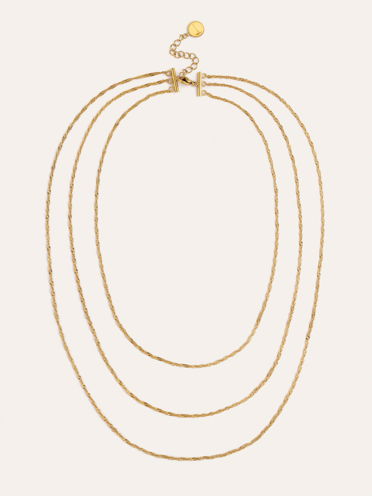 Collar Cleopatra Mini Twist Acero Baño Oro - vista 5