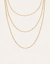 Collar Cleopatra Mini Twist Acero Baño Oro