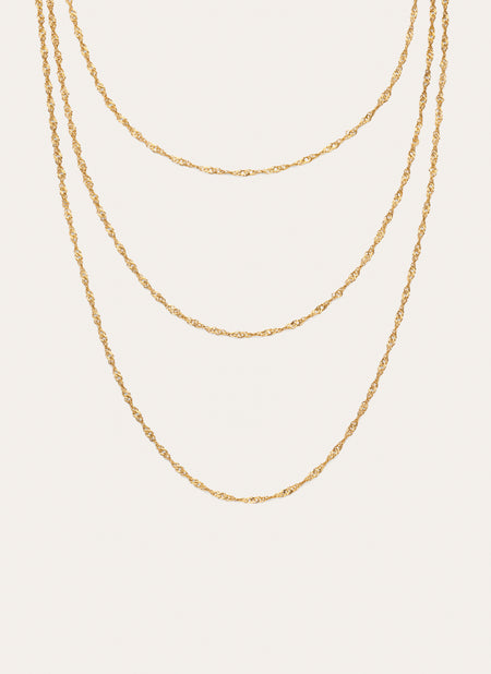 Cleopatra Mini Twist Steel Necklace Gold-Plated
