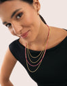 Cleopatra Pink Stainless Steel Gold Necklace