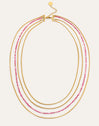 Cleopatra Pink Stainless Steel Gold Necklace
