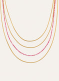 Cleopatra Pink Stainless Steel Gold Necklace