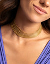 Cleopatra Stainless Steel Gold Premium Choker 