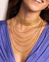 Cleopatra Stainless Steel Gold Necklace