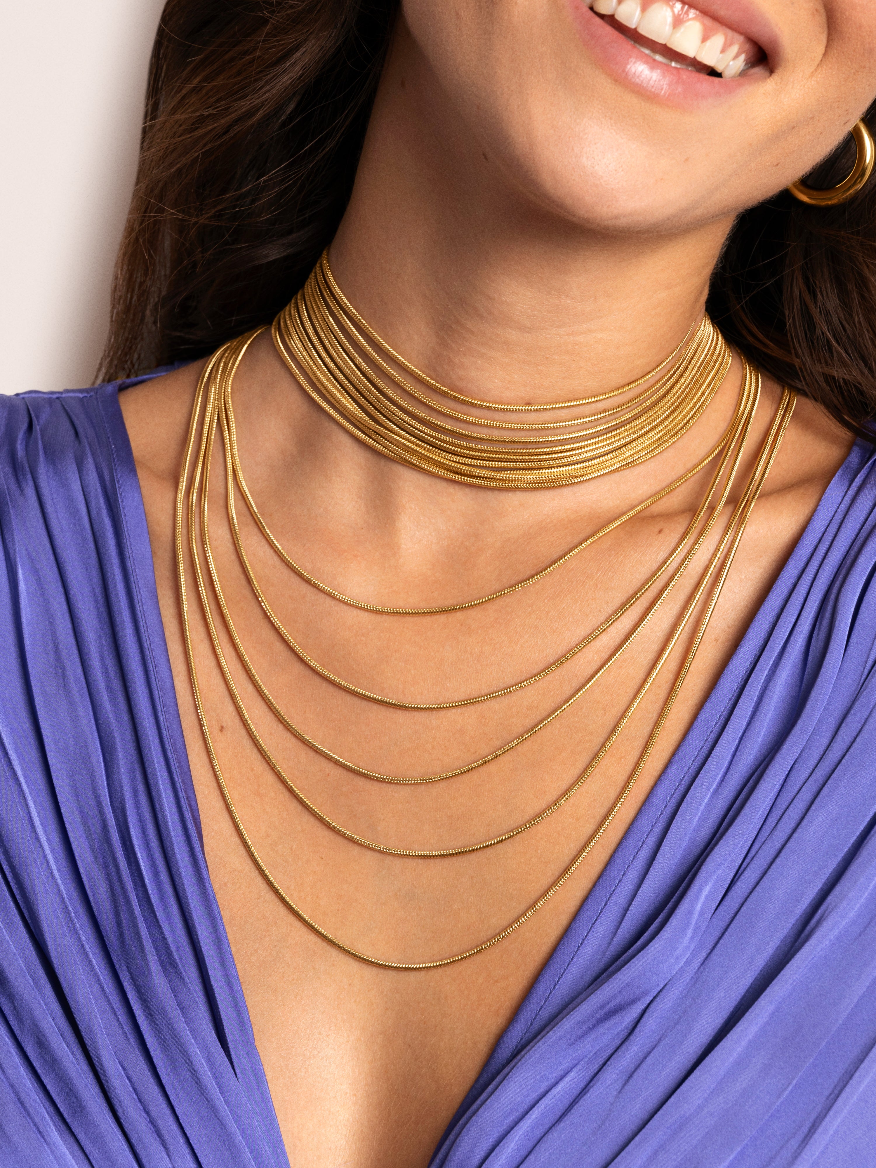 Cleopatra Stainless Steel Gold Necklace