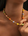 Collar Color Bomb Acero  Baño Oro