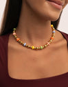 Collar Color Bomb Acero  Baño Oro