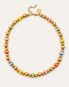 Collar Color Bomb Acero  Baño Oro