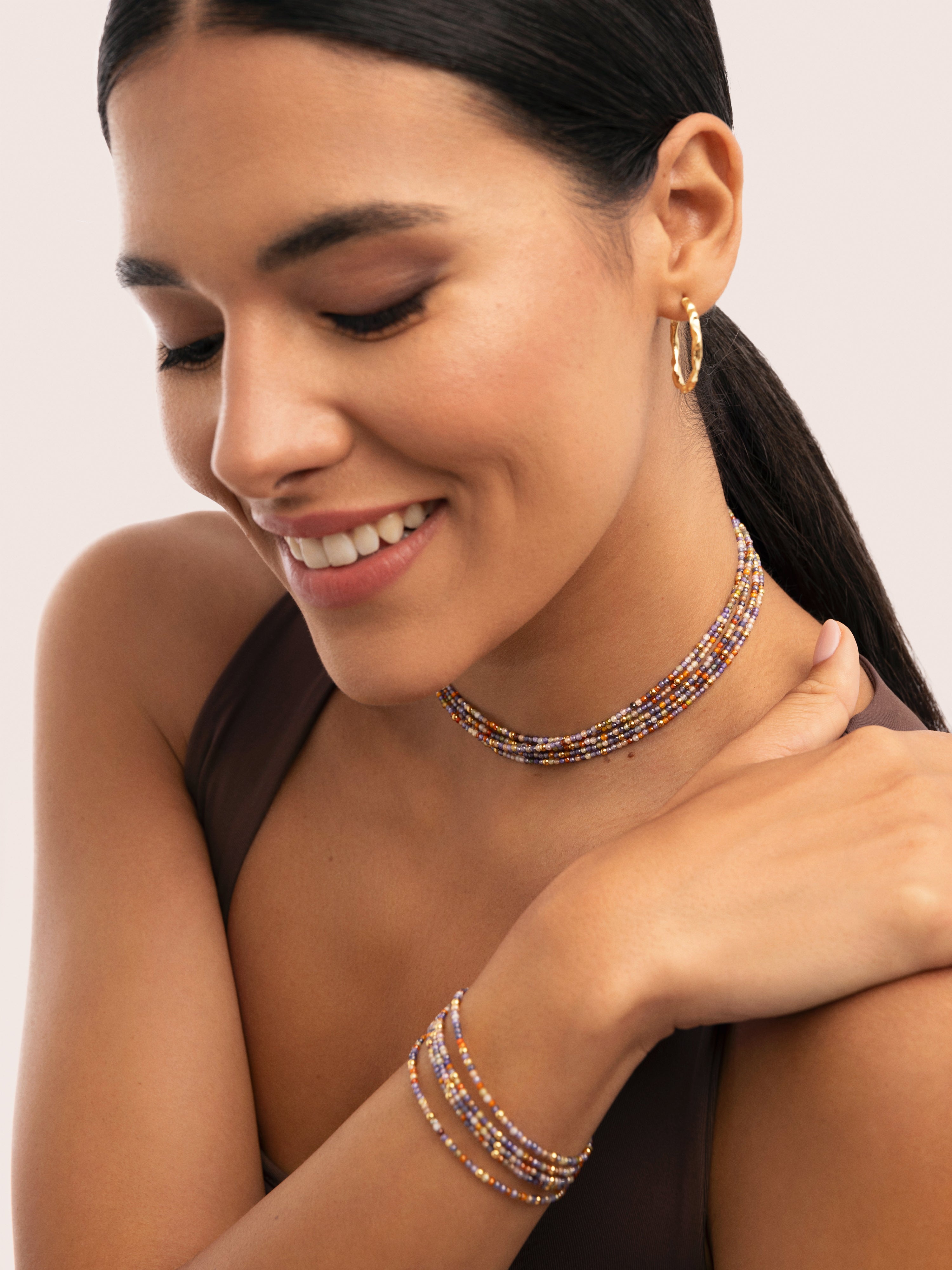 Crystals Cleopatra Stainless Steeel Gold Bracelet