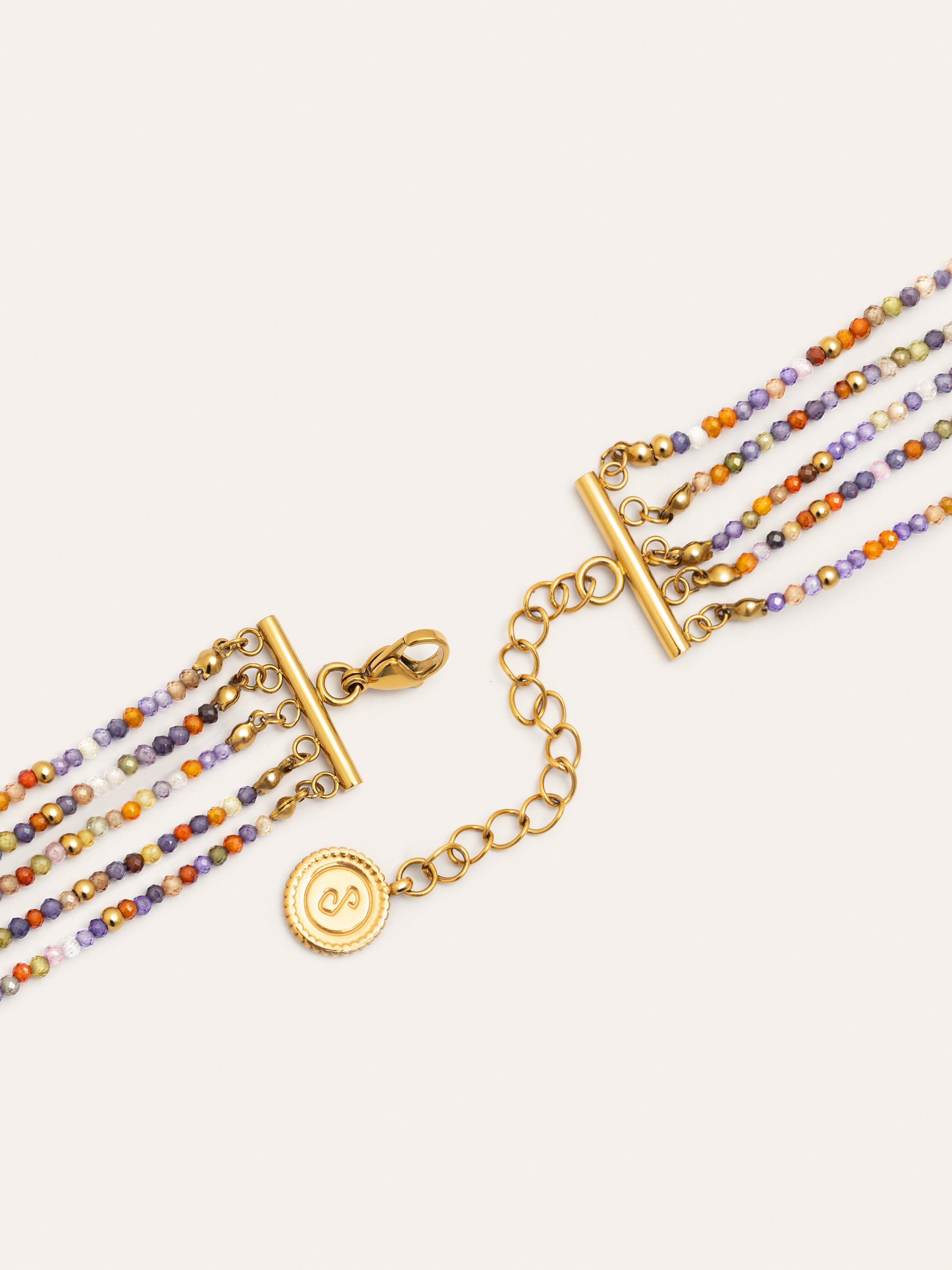 Crystals Cleopatra Stainless Steel Gold Choker