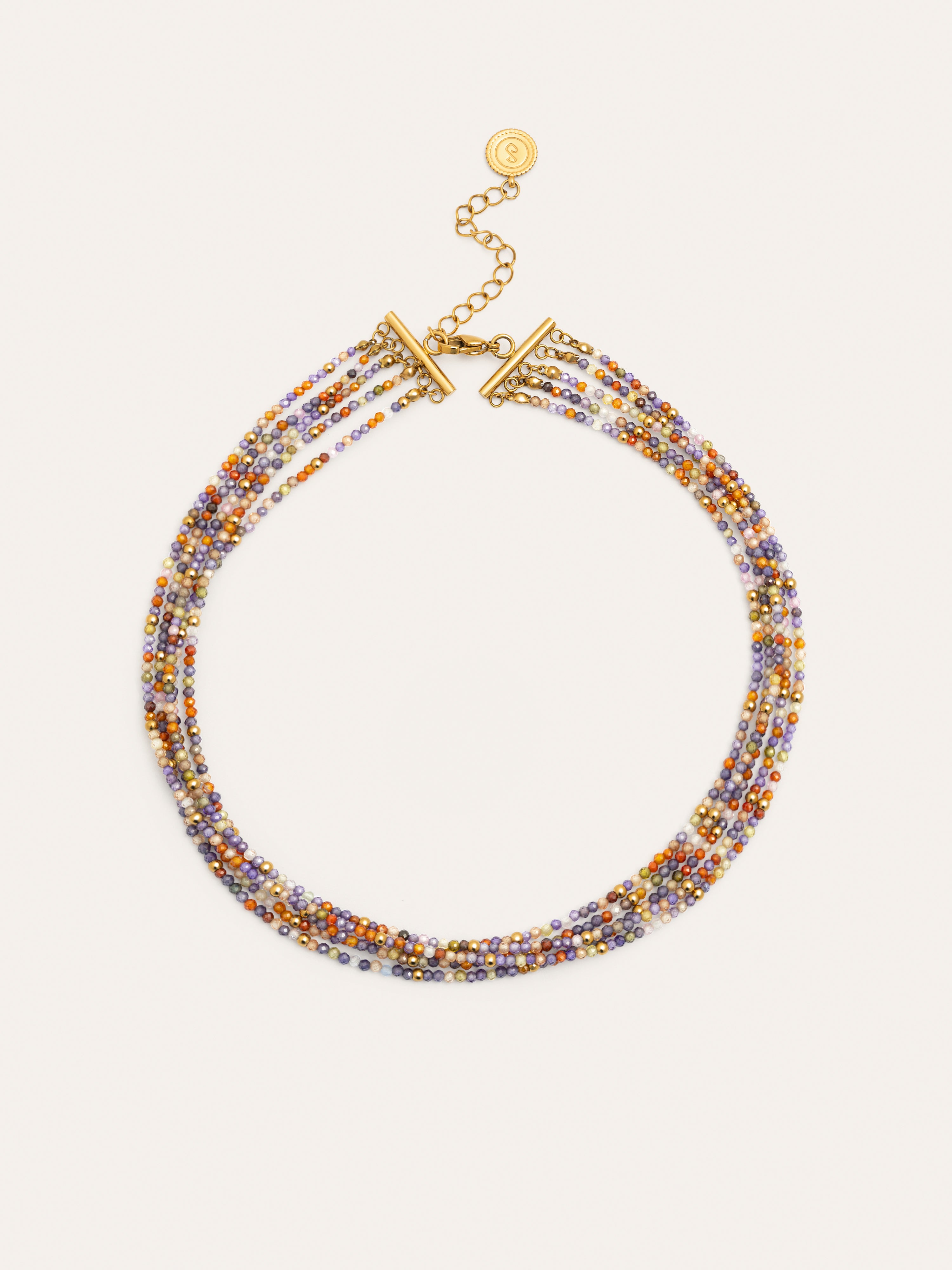 Crystals Cleopatra Stainless Steel Gold Choker